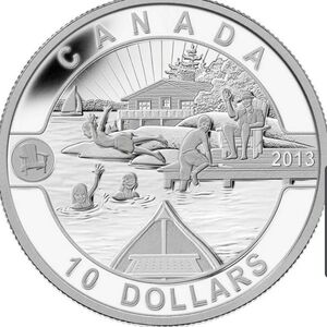2013 RCM $10 O Canada: Canadian Summer Fun - Pure Silver Coin
